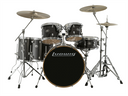 Ludwig Evolution Maple Transparent Black LCEM622XTB