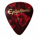 Epiphone Celluloid Red Guitar Picks, 12 Pc Pack, Thin (APRE12-74T)