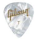 Gibson White Pearl Picks, Thin (12 Pack) APRW12-74T