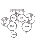 Mapex COMET Drum Kits CM5294FT DK Dark Black