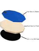 Arborea Drum Practice Pad 12 Inch Rubber Silent Drum Pad with Hickory Drum Sticks & Storage Bag Black Snare Drum Practice Pad (Blue) ARD