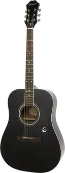 Epiphone DR-100 Dreadnought Acoustic Guitar - Ebony EA10EBCH1