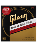 Gibson SAG-CPB11 Coated Phosphor Bronze Acoustic Guitar Strings - .011-.052 Ultra Light