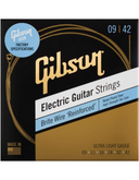 Gibson SEG-BWR9 Brite Wire 'Reinforced' Electric Guitar Strings - .009-.042 Ultra Light