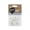 Gibson White Pearl Picks, Thin (12 Pack) APRW12-74T