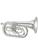 Jupiter JEP1101MS 3-valve Professional Marching Euphonium - Silver-plated