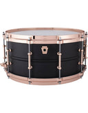 LUDWIG LB427TDC Custom Black Beauty Hot Rod Snare Drum - 14X6.5" Matte Black w/Copper