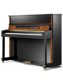 Pearl River 48 inch Two Tone Upright Piano • Traditional Series Camphor Burl Two Tones PE121