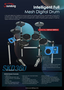 Soundking SKD360 Mesh 8 Piece Electronic Drum Kit